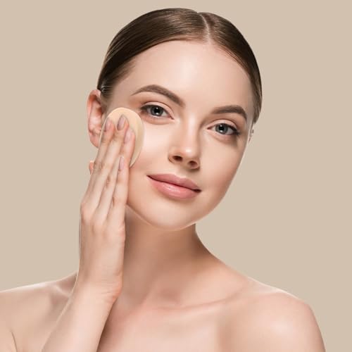 5-Pack Nude Round Makeup Sponges for Flawless Foundation Application
