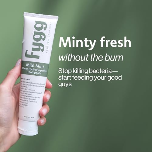 Fygg Fluoride-Free Mild Mint Toothpaste, 4oz for Sensitive Teeth