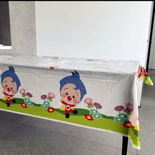 Light White Cartoon Character Tablecloth 54x72 inches