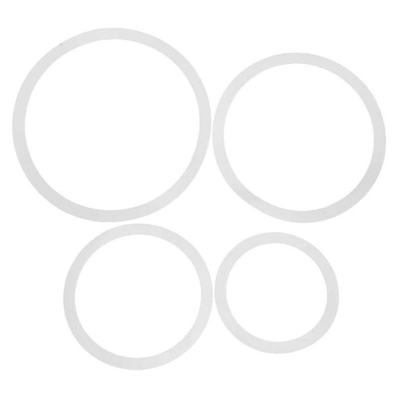 Angoily 4Pcs Drum Mute Ring For Snare, Silencer Muffler Pack 10 12 14 16 Inch, White PC Dampening Accessory To Control Overtones, Practice Noise Reduction Instrument Tone Drums Muffler