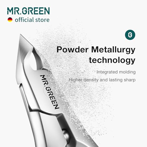 MR.GREEN Cuticle Nippers + Manicure Pusher Set with Built-in Spring - Dead Skin Remover & Nail Trimmer