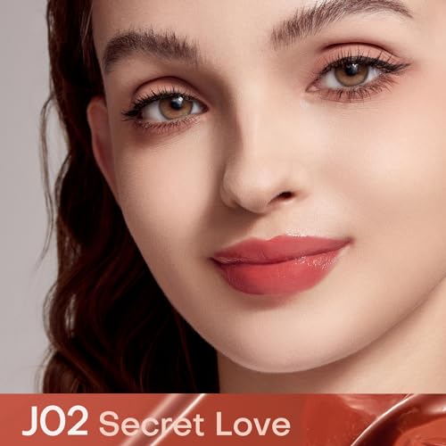 Mistine J02 Secret Love Lip Plumper & Gloss with Peptide, Non-Sticky, Shiny Finish, 0.1 fl oz