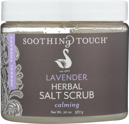 Soothing Touch Lavender Herbal Salt Scrub - 20 oz Exfoliating & Moisturizing