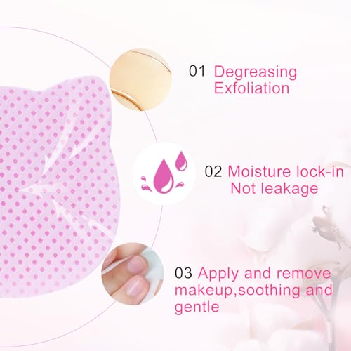 MEKK Cat-Shaped Lint-Free Nail Wipes - 400PCS, Super Absorbent