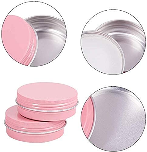 Healthcom 12 Pack 2 Oz Pink Aluminum Travel Storage Tins