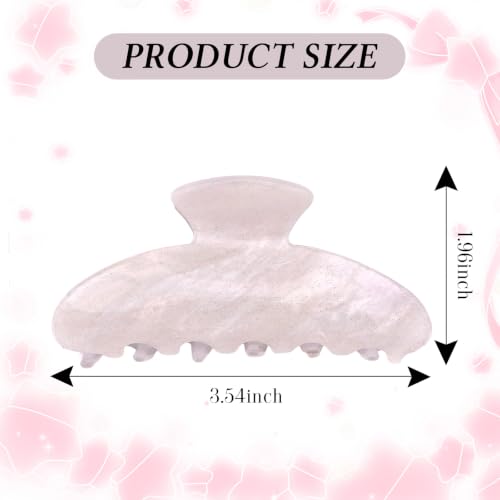 2Pcs Hair Claw Clips - White & Light Purple, Secure Hold & Stylish Design