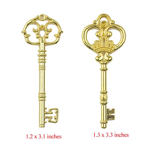 Makhry 20Pcs Rustic Skeleton Keys for Wedding Favors & Decor