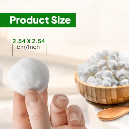 Spa Stix Medium Cotton Balls - 500 Count, Soft & Lint-Free