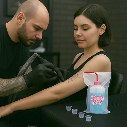 Clear Tattoo Bottle Bag Kit – 250PCS for 17oz/500ml Bottles