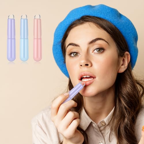 Reusable Silicone Lip Brush Set with Macaron Colors - Lip Gloss & Balm Applicators