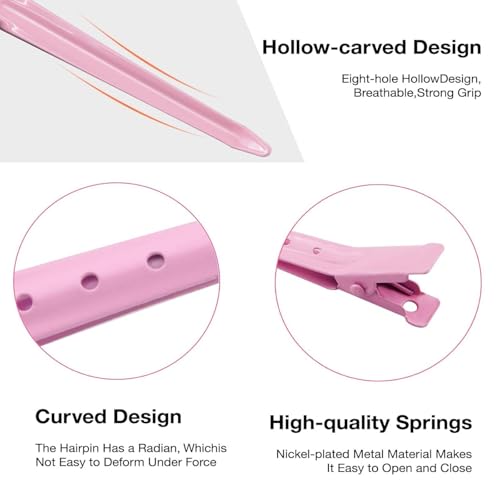24-Pack Duck Billed Hair Clips for Styling & Sectioning