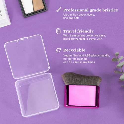 Yoseng Large Purple Self Tanner Brush with Box – Streak-Free Body & Face Makeup Tool