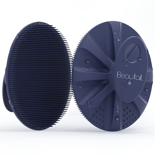 BEAUTAIL Silicone Body Scrubber - Gentle Exfoliating Brush for Sensitive Skin
