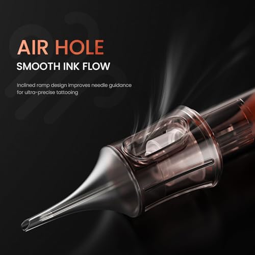 A-minusone 20 Pack 1211RL Round Liner Disposable Tattoo Needle Cartridges – Safety Membrane