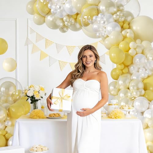 Yellow Balloon Arch Kit - 126Pcs Double Stuffed for Parties