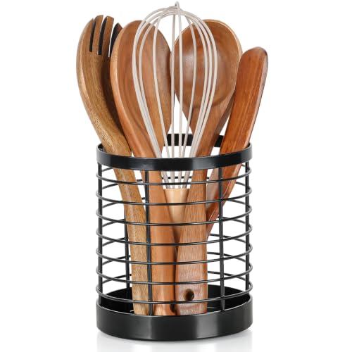 Stainless Steel Utensil Holder for Kitchen Counter - Space-Saving Design