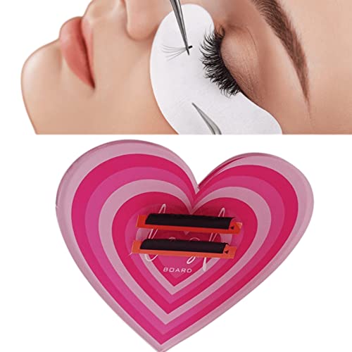 Heart-Shaped Acrylic Eyelash Extension Grafting Palette - 12x9cm