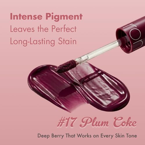 rom&nd Juicy Lasting Tint - Plum Coke V1 | Glossy Lip Tint 0.19oz