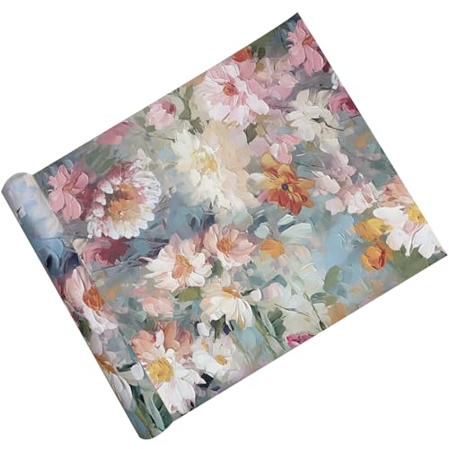 Peel and Stick Floral Contact Paper - Ink Flowers Shelf Liner