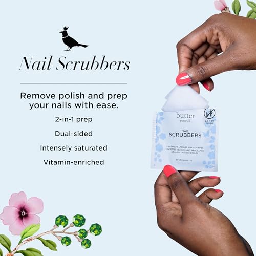 butter LONDON Nail Scrubbers - 10 Pre-Soaked Nail Polish Remover Pads