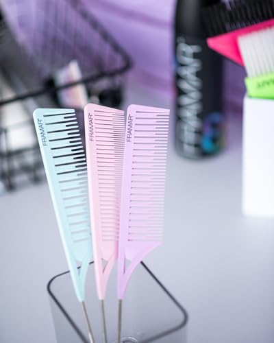 FRAMAR Dreamweaver Highlight Comb Set - 3 Pastel Hair Dye Combs