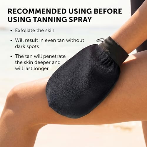 VALITIC Night Black Exfoliating Body Scrubber Glove for Shower, 1 Pack