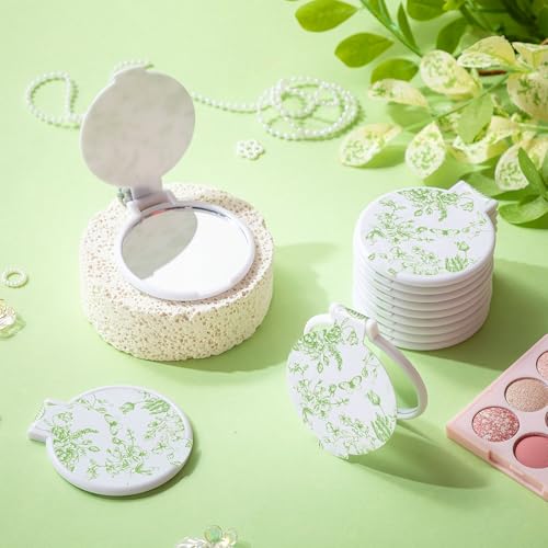 24 Pcs Floral Compact Mirrors – Small Pocket Mirrors for Party Favors