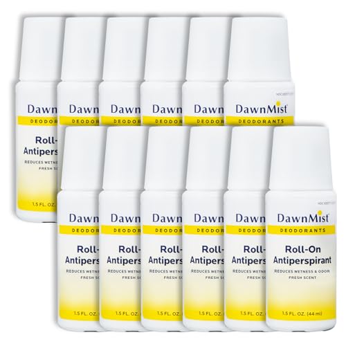 DawnMist Roll-On Antiperspirant & Deodorant, Fresh Scent, 1.5oz (Pack of 12)