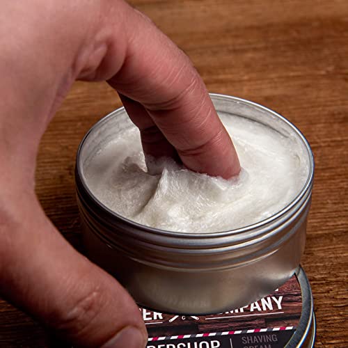 Rocky Mountain Barber Company Shaving Cream for Men 5oz Thick Lather Classic Scent Water-Based