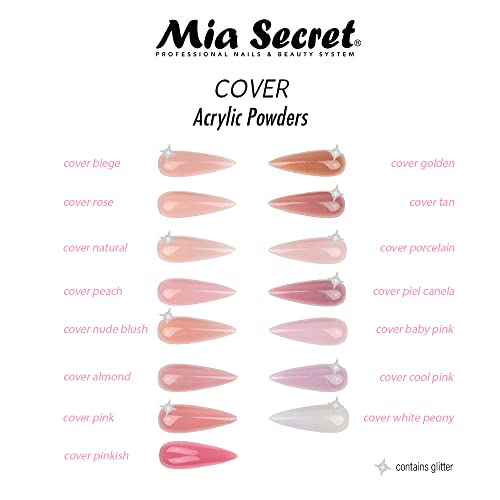 Mia Secret Cover Pink Acrylic Powder - Professional Nail Sculpting, 2 Oz