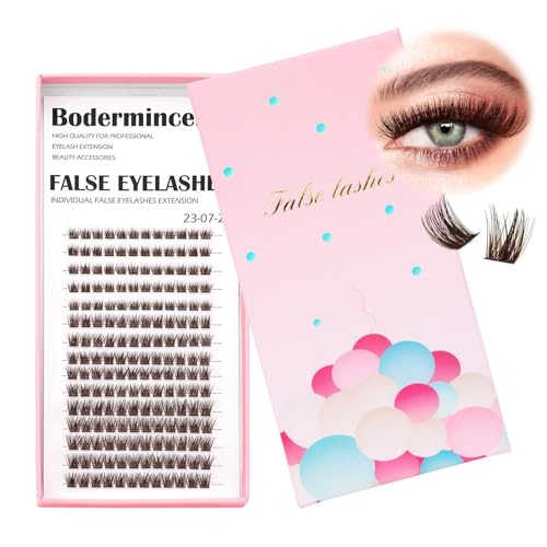 Bodermincer 180pcs D Curl Cluster Eyelashes - 0.07mm DIY Lash Extensions