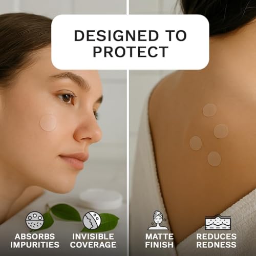 LE GUSHE 78 Dots Korean Hydrocolloid Acne Patches with Tea Tree Oil - Invisible Zit Stickers