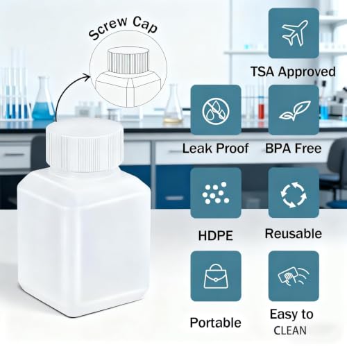 UMETASS 0.7oz Leak Proof Plastic Travel Bottles 10 Pcs Translucent Reusable Containers