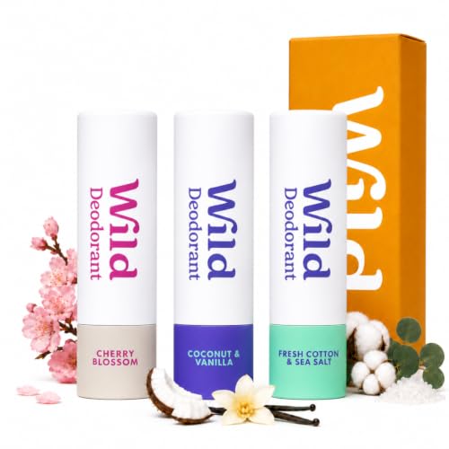 Wild Natural Aluminum-Free Deodorant Mini Set - 3-Pack Travel Size