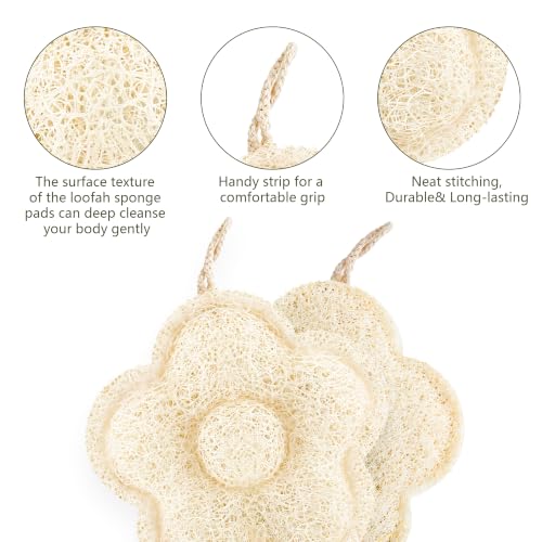 Egyptian Loofah Sponge Set - Gentle Exfoliating Bath Scrubbers (2 Pack)