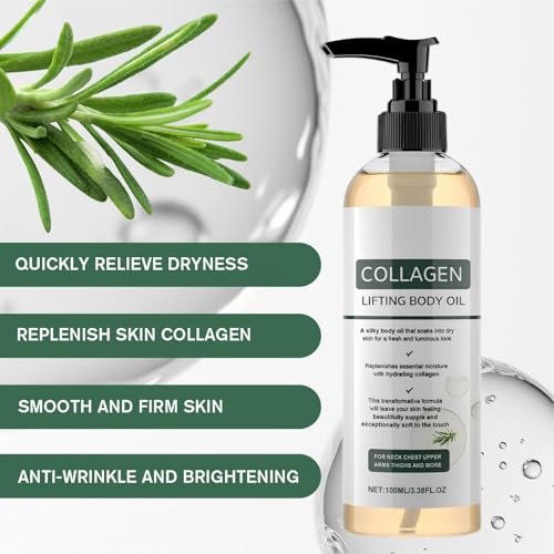 Axnzp Collagen Lifting Body Oil - 1 Pcs Natural Hydrating Skin Firming