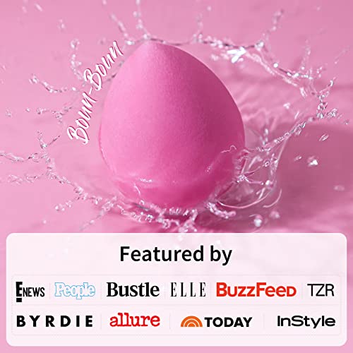 BEAKEY Makeup Sponge Set - 5 Pink Beauty Sponges for Flawless Application