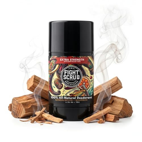 Fight Scrub Natural Deodorant – Aluminum-Free Sandalwood Bourbon