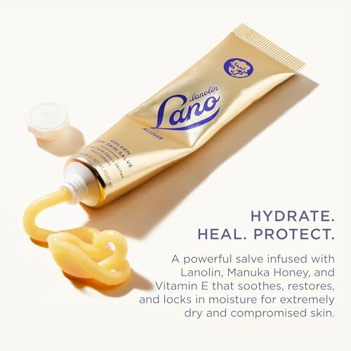 Lanolips Golden Dry Skin Salve with Lanolin, Manuka Honey & Vitamin E (25g)