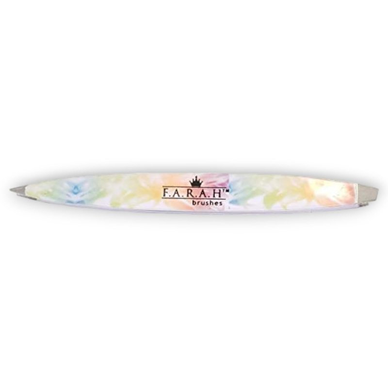 F.A.R.A.H. Z-Tweeze Professional Modern Art Stainless Steel Dual Ended Precision Tweezers with Slanted and Pointed Tips