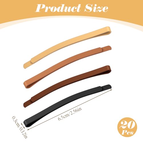 Long Jumbo Bobby Pins for Thick Hair - Secure Hold Curved Hair Clips, 20 Pack