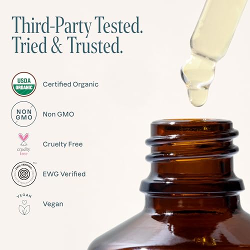 Cliganic Organic Vitamin E Oil 1 Fl Oz - Pure Natural Face & Skin Nourishing Serum