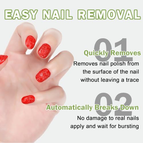 QIUFSSE Gel Nail Remover – 3PCS Magic Polish Remover (15ML)