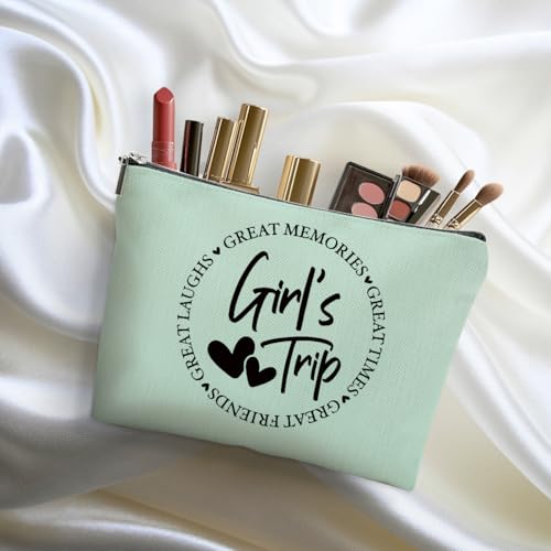 Girls Trip Makeup Bag Set - 3 Pcs Portable Cosmetic Pouches