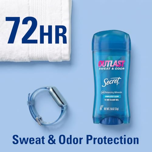 Secret Outlast Antiperspirant Deodorant for Women, 72hr Protection, 2.6 oz (Pack of 2)