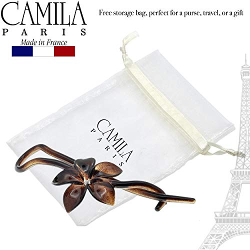 Camila Paris Tortoise Shell French Hair Barrette Clip for Women & Girls
