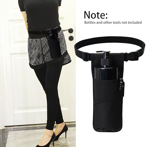 Tuhaoge Massage Oil Holster Bag with Adjustable Belt - Black
