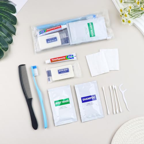10-Pack Travel Size Toiletry Kits - 8-in-1 Hygiene Care Packages