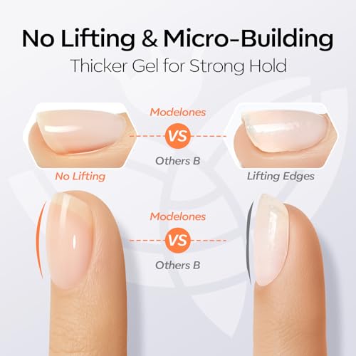 Modelones Gel Top & Base Coat Set - 15ml No Wipe Glossy Finish