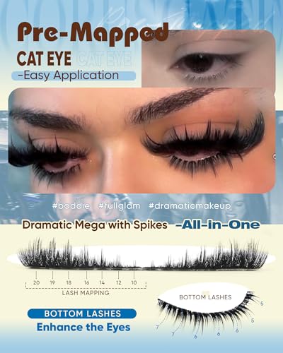 CORUSCATE A-Mega Volume Lash Clusters Kit with Bottom Lashes